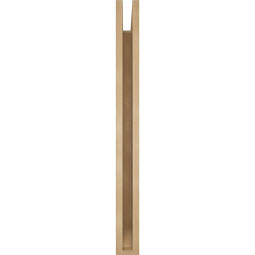 Ekena Millwork - BKTUR035X32X38IMP06RCPR - Timberthane Faux Wood Imperial Style Bracket, Slat Ends, 3 1/2"W x 32"D x 38"H, Primed Tan