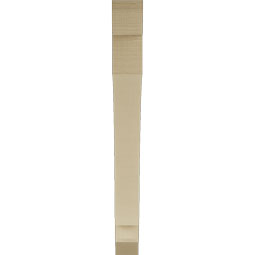 Ekena Millwork - BKTUR035X34X34IMP06RCPR - Timberthane Faux Wood Imperial Style Bracket, Slat Ends, 3 1/2"W x 34"D x 34"H, Primed Tan