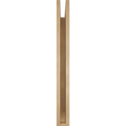 Ekena Millwork - BKTUR035X34X34IMP06RCPR - Timberthane Faux Wood Imperial Style Bracket, Slat Ends, 3 1/2"W x 34"D x 34"H, Primed Tan