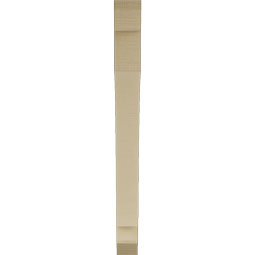 Ekena Millwork - BKTUR035X34X38IMP06RCPR - Timberthane Faux Wood Imperial Style Bracket, Slat Ends, 3 1/2"W x 34"D x 38"H, Primed Tan