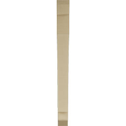 Ekena Millwork - BKTUR035X34X40IMP06RCPR - Timberthane Faux Wood Imperial Style Bracket, Slat Ends, 3 1/2"W x 34"D x 40"H, Primed Tan