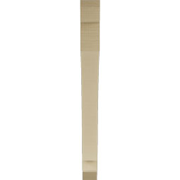 Ekena Millwork - BKTUR035X38X38IMP06RCPR - Timberthane Faux Wood Imperial Style Bracket, Slat Ends, 3 1/2"W x 38"D x 38"H, Primed Tan