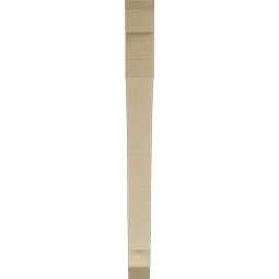 Ekena Millwork - BKTUR035X40X40IMP06RCPR - Timberthane Faux Wood Imperial Style Bracket, Slat Ends, 3 1/2"W x 40"D x 40"H, Primed Tan