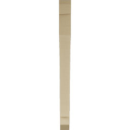 Ekena Millwork - BKTUR035X40X44IMP06RCPR - Timberthane Faux Wood Imperial Style Bracket, Slat Ends, 3 1/2"W x 40"D x 44"H, Primed Tan