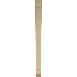Ekena Millwork - BKTUR035X40X48IMP06RCPR - Timberthane Faux Wood Imperial Style Bracket, Slat Ends, 3 1/2"W x 40"D x 48"H, Primed Tan