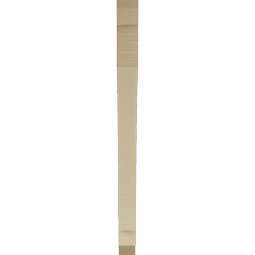 Ekena Millwork - BKTUR035X44X48IMP06RCPR - Timberthane Faux Wood Imperial Style Bracket, Slat Ends, 3 1/2"W x 44"D x 48"H, Primed Tan