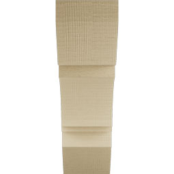 Ekena Millwork - BKTUR055X18X18IMP06RCPR - Timberthane Faux Wood Imperial Style Bracket, Slat Ends, 5 1/2"W x 18"D x 18"H, Primed Tan
