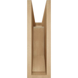 Ekena Millwork - BKTUR055X18X18IMP06RCPR - Timberthane Faux Wood Imperial Style Bracket, Slat Ends, 5 1/2"W x 18"D x 18"H, Primed Tan