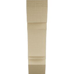 Ekena Millwork - BKTUR055X18X22IMP06RCPR - Timberthane Faux Wood Imperial Style Bracket, Slat Ends, 5 1/2"W x 18"D x 22"H, Primed Tan