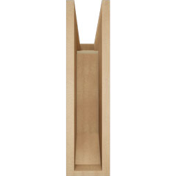 Ekena Millwork - BKTUR055X18X22IMP06RCPR - Timberthane Faux Wood Imperial Style Bracket, Slat Ends, 5 1/2"W x 18"D x 22"H, Primed Tan