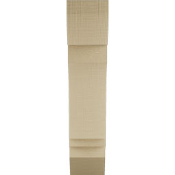 Ekena Millwork - BKTUR055X18X26IMP06RCPR - Timberthane Faux Wood Imperial Style Bracket, Slat Ends, 5 1/2"W x 18"D x 26"H, Primed Tan