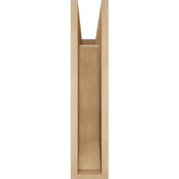 Ekena Millwork - BKTUR055X18X26IMP06RCPR - Timberthane Faux Wood Imperial Style Bracket, Slat Ends, 5 1/2"W x 18"D x 26"H, Primed Tan