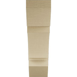 Ekena Millwork - BKTUR055X20X20IMP06RCPR - Timberthane Faux Wood Imperial Style Bracket, Slat Ends, 5 1/2"W x 20"D x 20"H, Primed Tan
