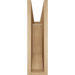 Ekena Millwork - BKTUR055X20X20IMP06RCPR - Timberthane Faux Wood Imperial Style Bracket, Slat Ends, 5 1/2"W x 20"D x 20"H, Primed Tan