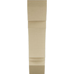 Ekena Millwork - BKTUR055X20X24IMP06RCPR - Timberthane Faux Wood Imperial Style Bracket, Slat Ends, 5 1/2"W x 20"D x 24"H, Primed Tan