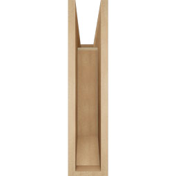 Ekena Millwork - BKTUR055X20X24IMP06RCPR - Timberthane Faux Wood Imperial Style Bracket, Slat Ends, 5 1/2"W x 20"D x 24"H, Primed Tan