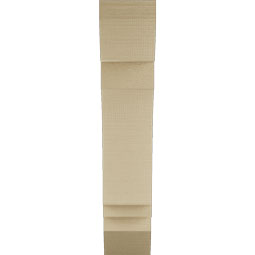 Ekena Millwork - BKTUR055X20X28IMP06RCPR - Timberthane Faux Wood Imperial Style Bracket, Slat Ends, 5 1/2"W x 20"D x 28"H, Primed Tan