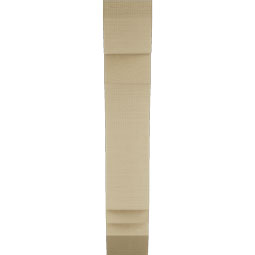 Ekena Millwork - BKTUR055X20X32IMP06RCPR - Timberthane Faux Wood Imperial Style Bracket, Slat Ends, 5 1/2"W x 20"D x 32"H, Primed Tan