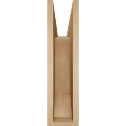 Ekena Millwork - BKTUR055X22X22IMP06RCPR - Timberthane Faux Wood Imperial Style Bracket, Slat Ends, 5 1/2"W x 22"D x 22"H, Primed Tan