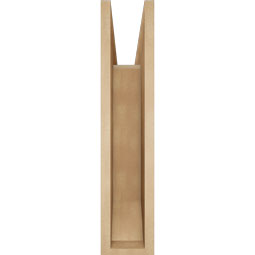 Ekena Millwork - BKTUR055X22X26IMP06RCPR - Timberthane Faux Wood Imperial Style Bracket, Slat Ends, 5 1/2"W x 22"D x 26"H, Primed Tan