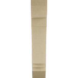 Ekena Millwork - BKTUR055X22X30IMP06RCPR - Timberthane Faux Wood Imperial Style Bracket, Slat Ends, 5 1/2"W x 22"D x 30"H, Primed Tan