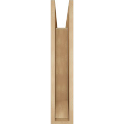 Ekena Millwork - BKTUR055X22X30IMP06RCPR - Timberthane Faux Wood Imperial Style Bracket, Slat Ends, 5 1/2"W x 22"D x 30"H, Primed Tan