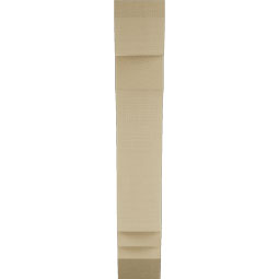 Ekena Millwork - BKTUR055X22X34IMP06RCPR - Timberthane Faux Wood Imperial Style Bracket, Slat Ends, 5 1/2"W x 22"D x 34"H, Primed Tan
