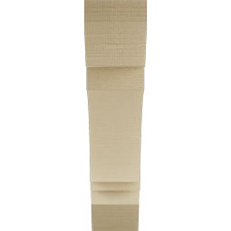Ekena Millwork - BKTUR055X24X24IMP06RCPR - Timberthane Faux Wood Imperial Style Bracket, Slat Ends, 5 1/2"W x 24"D x 24"H, Primed Tan
