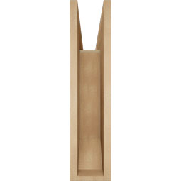 Ekena Millwork - BKTUR055X24X24IMP06RCPR - Timberthane Faux Wood Imperial Style Bracket, Slat Ends, 5 1/2"W x 24"D x 24"H, Primed Tan