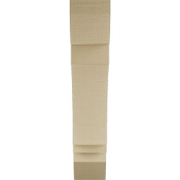 Ekena Millwork - BKTUR055X24X28IMP06RCPR - Timberthane Faux Wood Imperial Style Bracket, Slat Ends, 5 1/2"W x 24"D x 28"H, Primed Tan