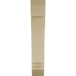 Ekena Millwork - BKTUR055X24X32IMP06RCPR - Timberthane Faux Wood Imperial Style Bracket, Slat Ends, 5 1/2"W x 24"D x 32"H, Primed Tan