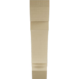 Ekena Millwork - BKTUR055X26X26IMP06RCPR - Timberthane Faux Wood Imperial Style Bracket, Slat Ends, 5 1/2"W x 26"D x 26"H, Primed Tan