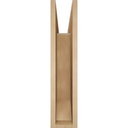 Ekena Millwork - BKTUR055X26X26IMP06RCPR - Timberthane Faux Wood Imperial Style Bracket, Slat Ends, 5 1/2"W x 26"D x 26"H, Primed Tan