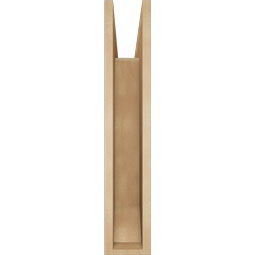 Ekena Millwork - BKTUR055X26X30IMP06RCPR - Timberthane Faux Wood Imperial Style Bracket, Slat Ends, 5 1/2"W x 26"D x 30"H, Primed Tan