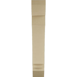 Ekena Millwork - BKTUR055X26X34IMP06RCPR - Timberthane Faux Wood Imperial Style Bracket, Slat Ends, 5 1/2"W x 26"D x 34"H, Primed Tan