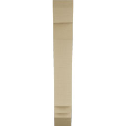 Ekena Millwork - BKTUR055X26X38IMP06RCPR - Timberthane Faux Wood Imperial Style Bracket, Slat Ends, 5 1/2"W x 26"D x 38"H, Primed Tan