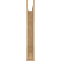 Ekena Millwork - BKTUR055X26X38IMP06RCPR - Timberthane Faux Wood Imperial Style Bracket, Slat Ends, 5 1/2"W x 26"D x 38"H, Primed Tan