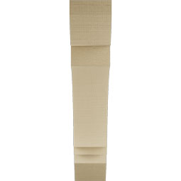 Ekena Millwork - BKTUR055X28X28IMP06RCPR - Timberthane Faux Wood Imperial Style Bracket, Slat Ends, 5 1/2"W x 28"D x 28"H, Primed Tan