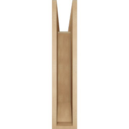 Ekena Millwork - BKTUR055X28X28IMP06RCPR - Timberthane Faux Wood Imperial Style Bracket, Slat Ends, 5 1/2"W x 28"D x 28"H, Primed Tan