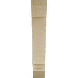 Ekena Millwork - BKTUR055X28X32IMP06RCPR - Timberthane Faux Wood Imperial Style Bracket, Slat Ends, 5 1/2"W x 28"D x 32"H, Primed Tan