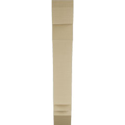 Ekena Millwork - BKTUR055X28X36IMP06RCPR - Timberthane Faux Wood Imperial Style Bracket, Slat Ends, 5 1/2"W x 28"D x 36"H, Primed Tan