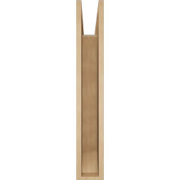 Ekena Millwork - BKTUR055X28X36IMP06RCPR - Timberthane Faux Wood Imperial Style Bracket, Slat Ends, 5 1/2"W x 28"D x 36"H, Primed Tan