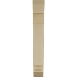 Ekena Millwork - BKTUR055X28X40IMP06RCPR - Timberthane Faux Wood Imperial Style Bracket, Slat Ends, 5 1/2"W x 28"D x 40"H, Primed Tan