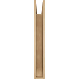Ekena Millwork - BKTUR055X28X40IMP06RCPR - Timberthane Faux Wood Imperial Style Bracket, Slat Ends, 5 1/2"W x 28"D x 40"H, Primed Tan