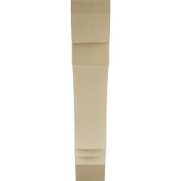 Ekena Millwork - BKTUR055X30X30IMP06RCPR - Timberthane Faux Wood Imperial Style Bracket, Slat Ends, 5 1/2"W x 30"D x 30"H, Primed Tan