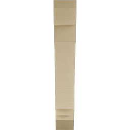 Ekena Millwork - BKTUR055X30X36IMP06RCPR - Timberthane Faux Wood Imperial Style Bracket, Slat Ends, 5 1/2"W x 30"D x 36"H, Primed Tan