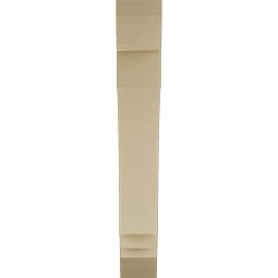 Ekena Millwork - BKTUR055X30X38IMP06RCPR - Timberthane Faux Wood Imperial Style Bracket, Slat Ends, 5 1/2"W x 30"D x 38"H, Primed Tan