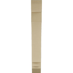Ekena Millwork - BKTUR055X30X42IMP06RCPR - Timberthane Faux Wood Imperial Style Bracket, Slat Ends, 5 1/2"W x 30"D x 42"H, Primed Tan