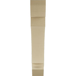 Ekena Millwork - BKTUR055X32X32IMP06RCPR - Timberthane Faux Wood Imperial Style Bracket, Slat Ends, 5 1/2"W x 32"D x 32"H, Primed Tan