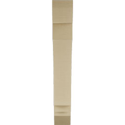 Ekena Millwork - BKTUR055X32X38IMP06RCPR - Timberthane Faux Wood Imperial Style Bracket, Slat Ends, 5 1/2"W x 32"D x 38"H, Primed Tan